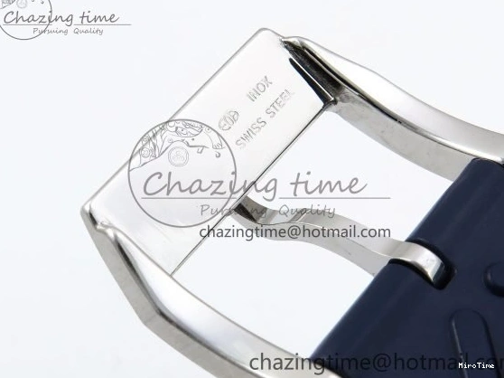 MIROTIME 0412 Casual Portuguese Chrono IW3716 Z+F 1:1 Best Edition White Dial on Blue Rubber Strap A 7016